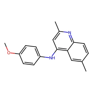 N-(4-methoxyphenyl)-2,6-dimethylquinolin-4-amine structure