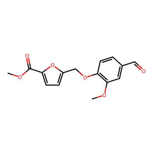 Methyl 5-[(4-formyl-2-methoxyphenoxy)methyl]-2-furoate structure