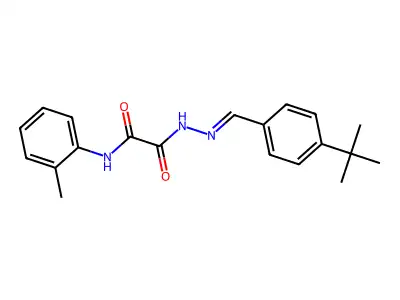 N'-[(E)-(4-tert-butylphenyl)methylideneamino]-N-(2-methylphenyl)oxamide structure