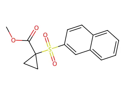 Methyl 1-naphthalen-2-ylsulfonylcyclopropane-1-carboxylate structure