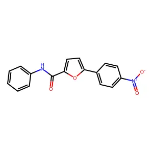 5-(4-nitrophenyl)-N-phenylfuran-2-carboxamide structure