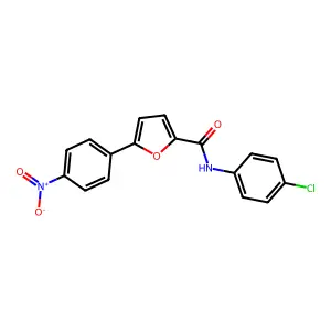 N-(4-chlorophenyl)-5-(4-nitrophenyl)furan-2-carboxamide structure