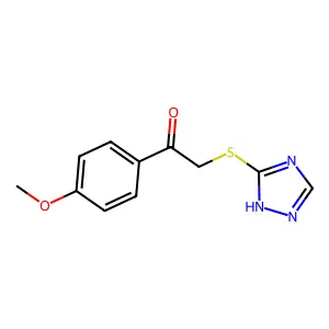 1-(4-methoxyphenyl)-2-(1H-1,2,4-triazol-5-ylsulfanyl)ethanone structure