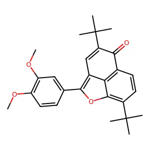 4,8-di-tert-butyl-2-(3,4-dimethoxyphenyl)-5H-naphtho[1,8-bc]furan-5-one structure