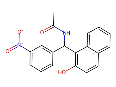 N-[(2-hydroxynaphthalen-1-yl)-(3-nitrophenyl)methyl]acetamide structure