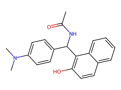 N-[(4-Dimethylaminophenyl)-(2-hydroxynaphthalen-1-YL)-methyl]-acetamide structure