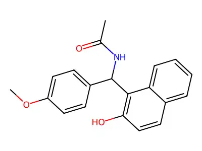 N-[(2-hydroxynaphthalen-1-yl)-(4-methoxyphenyl)methyl]acetamide structure