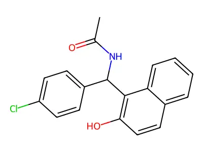 N-[(4-Chlorophenyl)-(2-hydroxynaphthalen-1-yl)-methyl]-acetamide structure