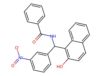 N-[(2-hydroxynaphthalen-1-yl)-(3-nitrophenyl)methyl]benzamide structure
