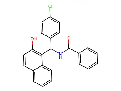 N-[(4-chlorophenyl)-(2-hydroxynaphthalen-1-yl)methyl]benzamide structure