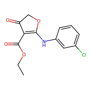 Ethyl 2-((3-chlorophenyl)amino)-4-oxo-4,5-dihydrofuran-3-carboxylate structure