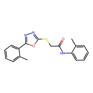 N-(o-Tolyl)-2-((5-(o-tolyl)-1,3,4-oxadiazol-2-yl)thio)acetamide structure