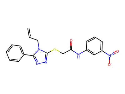 2-((4-Allyl-5-phenyl-4H-1,2,4-triazol-3-yl)thio)-N-(3-nitrophenyl)acetamide structure