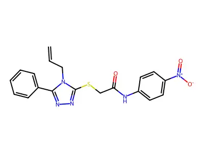 2-((4-Allyl-5-phenyl-4H-1,2,4-triazol-3-yl)thio)-N-(4-nitrophenyl)acetamide structure