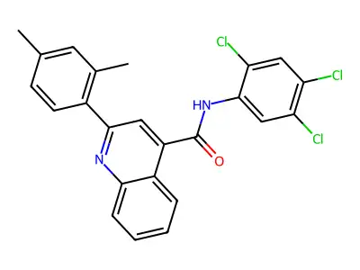 2-(2,4-dimethylphenyl)-N-(2,4,5-trichlorophenyl)quinoline-4-carboxamide structure