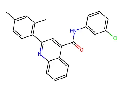 N-(3-chlorophenyl)-2-(2,4-dimethylphenyl)quinoline-4-carboxamide structure