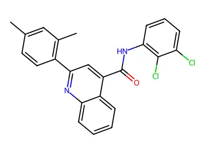 N-(2,3-dichlorophenyl)-2-(2,4-dimethylphenyl)quinoline-4-carboxamide structure