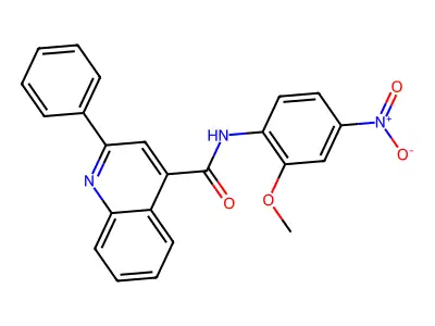 N-(2-methoxy-4-nitrophenyl)-2-phenylquinoline-4-carboxamide structure