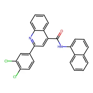 2-(3,4-dichlorophenyl)-N-naphthalen-1-ylquinoline-4-carboxamide structure