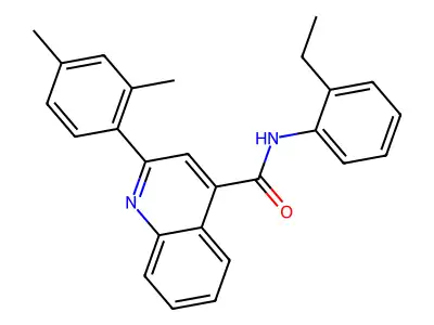 2-(2,4-dimethylphenyl)-N-(2-ethylphenyl)-4-quinolinecarboxamide structure
