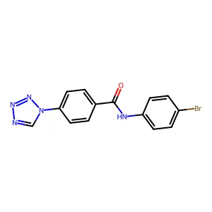 N-(4-bromophenyl)-4-(1H-tetrazol-1-yl)benzamide structure