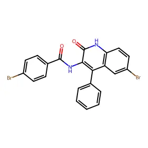 4-bromo-N-(6-bromo-2-oxo-4-phenyl-1,2-dihydroquinolin-3-yl)benzamide structure
