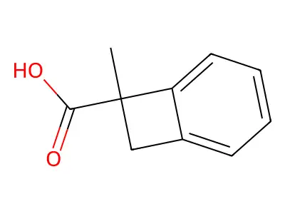 7-Methylbicyclo[4.2.0]octa-1,3,5-triene-7-carboxylic acid structure