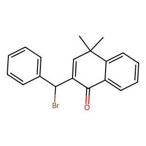 2-[Bromo(phenyl)methyl]-4,4-dimethylnaphthalen-1-one structure