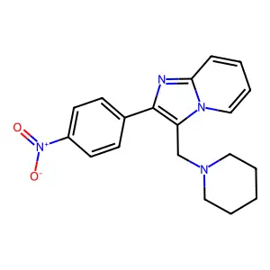 2-(4-Nitrophenyl)-3-(1-piperidinylmethyl)imidazo(1,2-a)pyridine structure