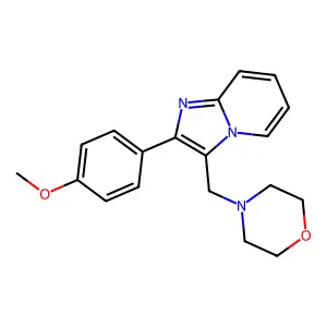 Imidazo(1,2-a)pyridine, 3-(morpholinomethyl)-2-(p-methoxyphenyl)- structure