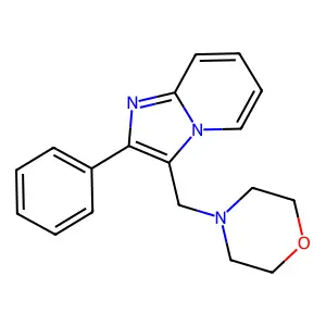 Imidazo(1,2-a)pyridine, 3-(morpholinomethyl)-2-phenyl- structure
