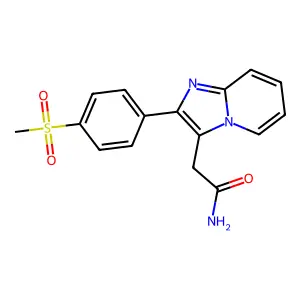 Imidazo(1,2-a)pyridine-3-acetamide, 2-(p-(methylsulfonyl)phenyl)- structure