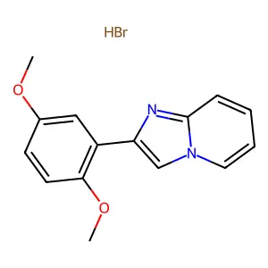 Imidazo(1,2-a)pyridine, 2-(2,5-dimethoxyphenyl)-, hydrobromide structure