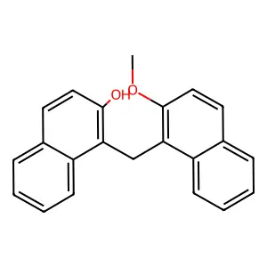 2-Naphthalenol, 1-((2-methoxy-1-naphthalenyl)methyl)- structure