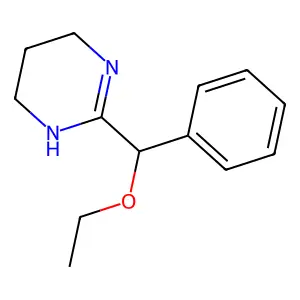 3,4,5,6-Tetrahydro-2-(alpha-ethoxybenzyl)pyrimidine structure