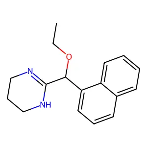 Pyrimidine, 3,4,5,6-tetrahydro-2-(ethoxy-(1-naphthyl)methyl)- structure