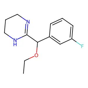 3,4,5,6-Tetrahydro-2-(alpha-ethoxy-3-fluorobenzyl)pyrimidine structure