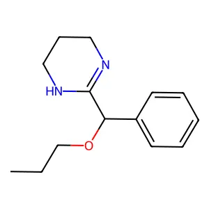 3,4,5,6-Tetrahydro-2-(alpha-propoxybenzyl)pyrimidine structure