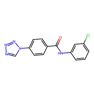 N-(3-氯苯基)-4-(四唑-1-基)苯甲酰胺 structure