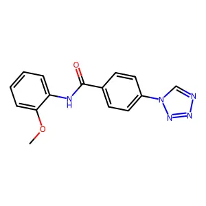 N-(2-methoxyphenyl)-4-(1H-tetraazol-1-yl)benzamide structure