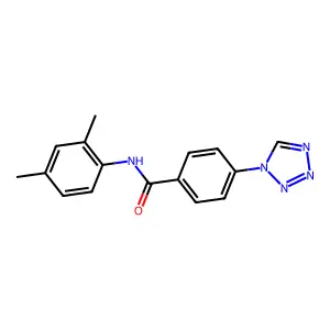 N-(2,4-dimethylphenyl)-4-(1H-tetrazol-1-yl)benzamide structure