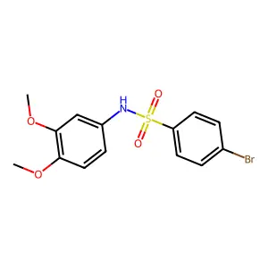 4-bromo-N-(3,4-dimethoxyphenyl)benzenesulfonamide structure
