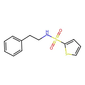 N-(2-phenylethyl)thiophene-2-sulfonamide structure