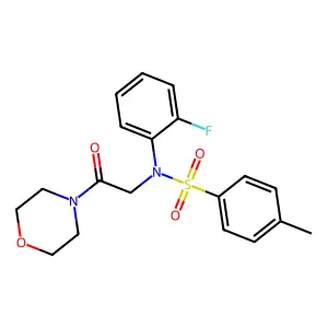 N-(2-fluorophenyl)-4-methyl-N-(2-morpholin-4-yl-2-oxoethyl)benzenesulfonamide structure