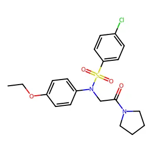 4-Chloro-n-(4-ethoxyphenyl)-n-[2-oxo-2-(pyrrolidin-1-yl)ethyl]benzene-1-sulfonamide structure