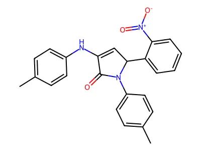 4-(4-methylanilino)-1-(4-methylphenyl)-2-(2-nitrophenyl)-2H-pyrrol-5-one structure