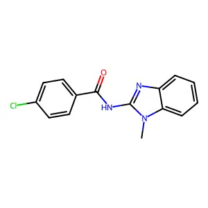 4-chloro-N-(1-methylbenzimidazol-2-yl)benzamide structure