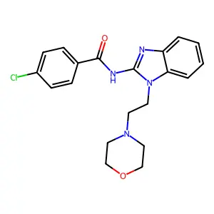 4-chloro-N-[1-(2-morpholin-4-ylethyl)benzimidazol-2-yl]benzamide structure