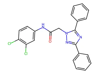 N-(3,4-Dichlorophenyl)-2-(3,5-diphenyl-1H-1,2,4-triazol-1-yl)acetamide structure