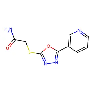 2-(5-Pyridin-3-yl-[1,3,4]oxadiazol-2-ylsulfanyl)-acetamide structure